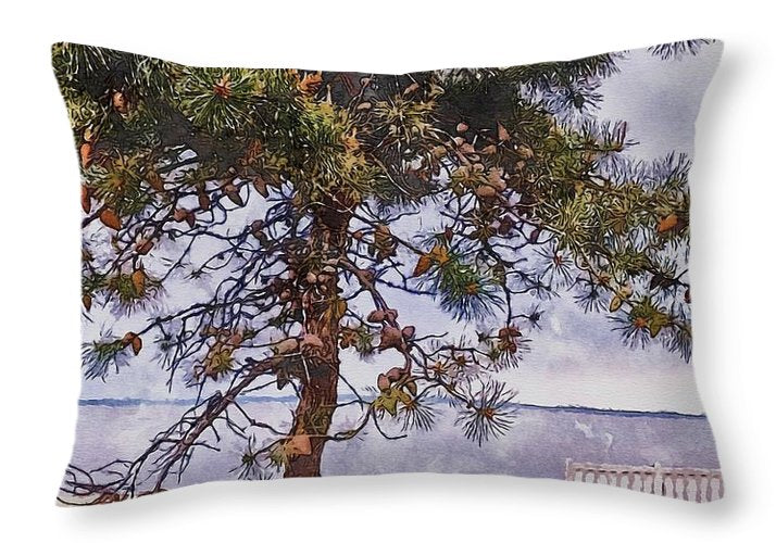 Pine by the sea - Throw Pillow