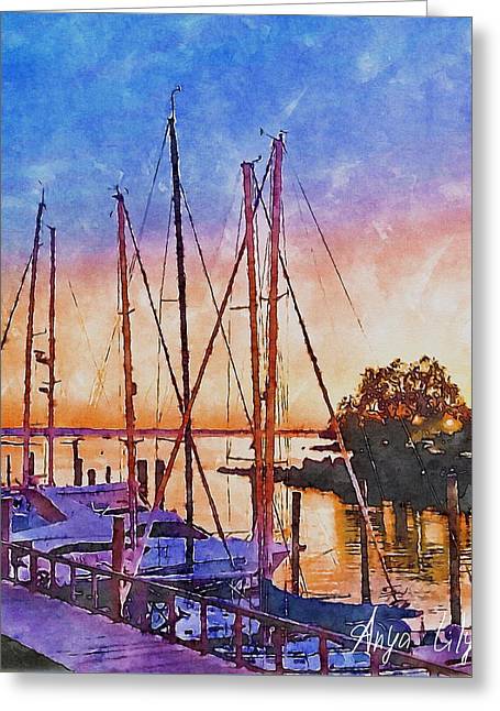 Sunset in Peace II - Greeting Card