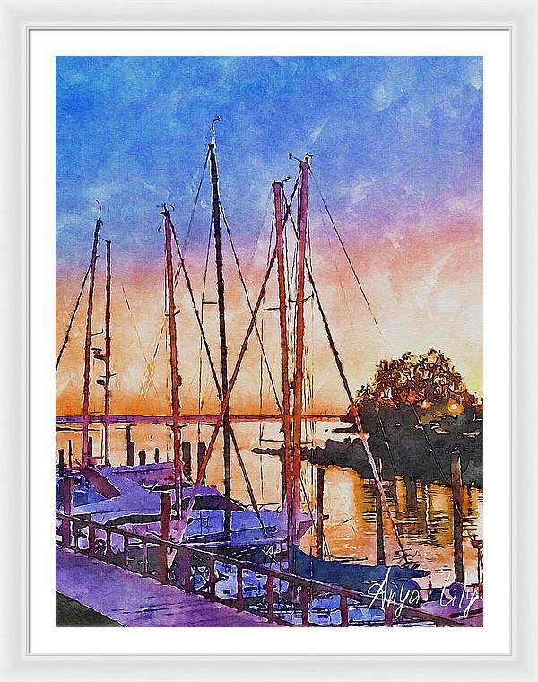 Sunset in Peace II - Framed Print