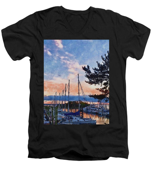 Sunset in Peace - Men's V-Neck T-Shirt