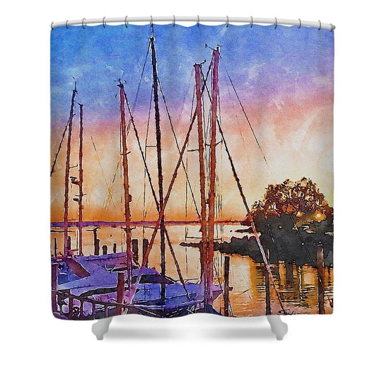 Sunset in Peace II - Shower Curtain